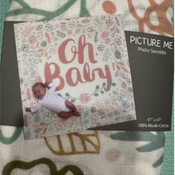 DEMDACO “Oh baby” Muslin Swaddle - Picture 2 of 3